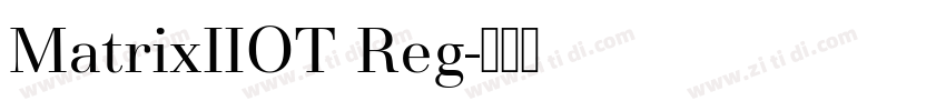 MatrixIIOT Reg字体转换